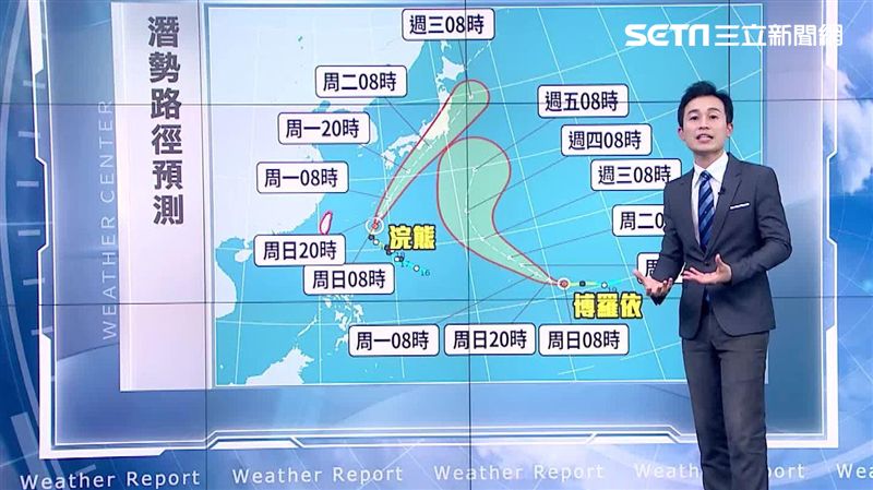 閃台灣「被迫北上」　2颱風路徑曝光