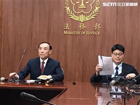 針對港女命案，法務部、陸委會聯合召開記者會說明。（圖／記者楊佩琪攝）
