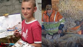 天才小畫家6歲賺進50萬！「小莫內」霸氣買房養活全家人（圖／翻攝自每日郵報）