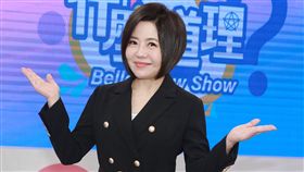 于美人進棚主持東風新節目「什麼道理」，說到浩子「陪阿翔道歉」後照上工，于美人揭這點惹心疼。（記者邱榮吉/攝影）