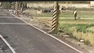 好倒楣！2車對撞掃「農夫車」掉進田