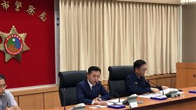 竹市補助外勤員警免費健檢  838人受惠新竹市警察局23日舉行治安會報，市長林智堅（右2）宣布，將編列專款預算，明年起全面補助竹市外勤警察免費健康檢查，受惠員警838人。中央社記者郭宣(文三)攝　108年10月23日