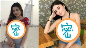 混血辣妹潘朵拉被台網友分享後在PTT爆紅。（圖／翻攝自Pandora Kaaki IG）