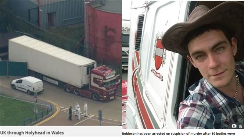 英國貨櫃藏屍案　司機暈：以為載蘑菇