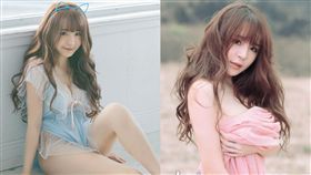  吳元元寫真「一般版」封面水藍色睡衣。（圖／尖端出版提供）