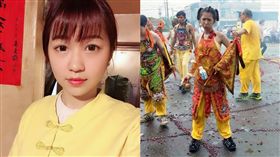 新莊協聖宮最美乩童張名儀（翻攝自臉書新莊協聖宮-蓮花太子）