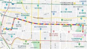 一年一度同志大遊行將於26日登場，Google在地圖上寫上Taiwan Pride，秀出同志遊行的路線。（圖取自Google Maps網頁google.com/maps）