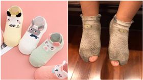 2歲兒出門穿新襪…回家破洞髒到爆！網笑翻：是去種田嗎（圖／翻攝自爆怨公社）