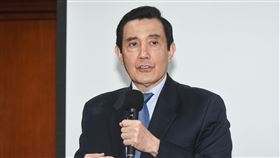 前總統馬英九演講「兩岸詐欺犯的共同管轄問題」。 （圖／記者林敬旻攝）