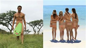 多圖／曬妻野外裸體藝術照　自願者上門「1男3女」樂悠悠
合成圖／翻攝自searching4eden_ Twitter