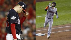 ▲柯賓（Patrick Corbin）4局上挨了奇里諾斯（Robinson Chirinos）2分砲。（圖／美聯社／達志影像）