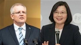澳洲總理史考特·莫里森、蔡英文（組合圖／資料照、記者邱榮吉攝影）