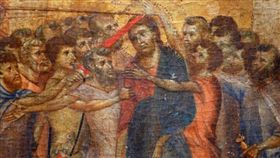 契馬布埃（Giovanni Cimabue）《受嘲弄的基督》（圖／翻攝自推特）