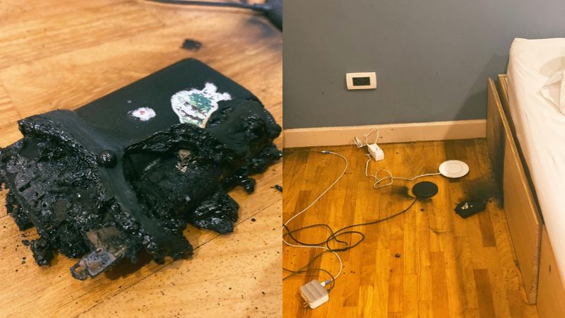 行動電源沒用也炸！女夢中被濃煙嗆醒