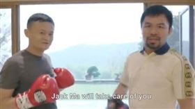 中國大陸,阿里巴巴,馬雲,梅威瑟,拳王(圖/翻攝自推特Manny Pacquiao)