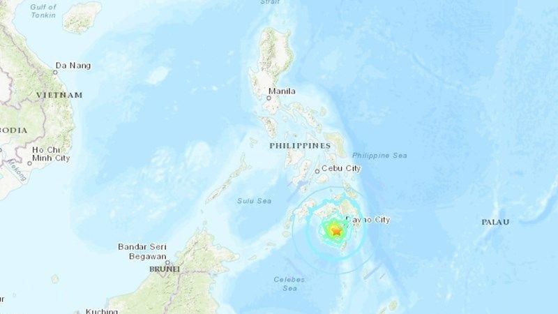 菲律賓南部地震　規模6.7