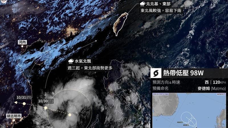 麥德姆颱最快今生成　氣象局：命不長