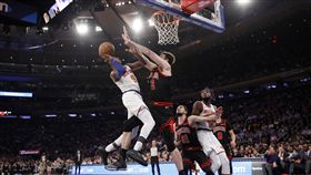 ▲巴瑞特（RJ Barrett）生涯首度雙十，尼克新球季開胡。（圖／美聯社／達志影像）