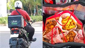 客點「萬惡小吃」外送員食指大動…冒邪惡念頭：超想偷吃　（圖／翻攝自靠北UberEats）