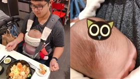 嬰兒,吃飯,爸媽,食物,掉下來,頭上