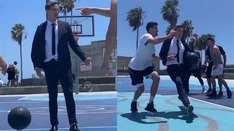 NBA／堅持優雅！奈許竟穿西裝鬥牛