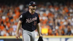 ▲史特拉斯堡（Stephen Strasburg）8.1局失2分拿下勝投，季後賽5連勝。（圖／美聯社／達志影像）