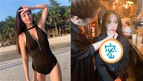 林采緹黑西裝外套裡「啥都沒穿」。（圖／翻攝自林采緹IG）