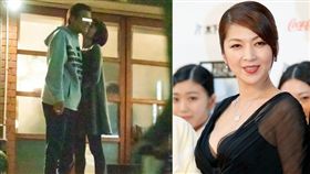 平塚真由（右）完全不顧他人眼光，當街激吻飯島直子老公。（圖／翻攝自週刊女性）