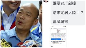▲韓國瑜、網友留言（組合圖，資料畫面、翻攝臉書）