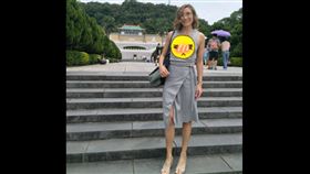 故宮博物院,參觀,外國人,激凸,拍照留念澳洲女孩,火辣身材