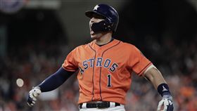▲柯瑞亞（Carlos Correa）車布邊安打，太空人再下一城。（圖／美聯社／達志影像）