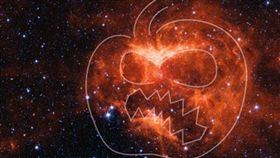 神似南瓜燈,高掛,NASA,萬聖節,拍到,應景影像(圖/翻攝自NASA)