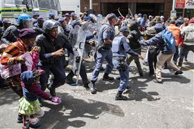 南非,難民,抗議（圖／美聯社／達志影像）