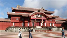  沖繩,首里城大海,木材,來自台灣,難撲滅(圖/共同社提供)中央社