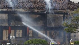 日本沖繩,首里城,大火,建築珍藏品,全毀(圖/中央社)