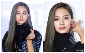 周子瑜與定延出席ＬＶ早春秀（ＩＧ）