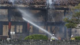 日本沖繩,首里城大火,安倍晉三,承諾,協助重建(圖/中央社)