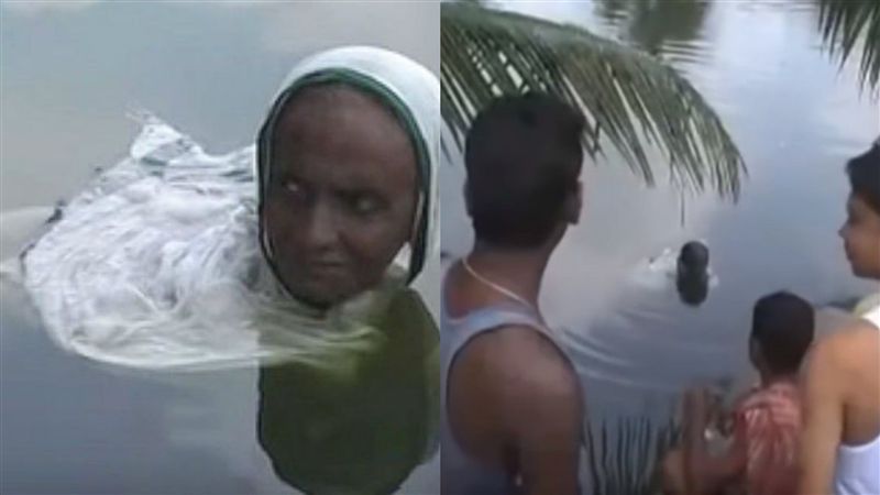 泡湖中20年變美人魚　印度婦患罕病