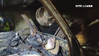 火燒車波及貨櫃屋　外接音響喇叭釀禍