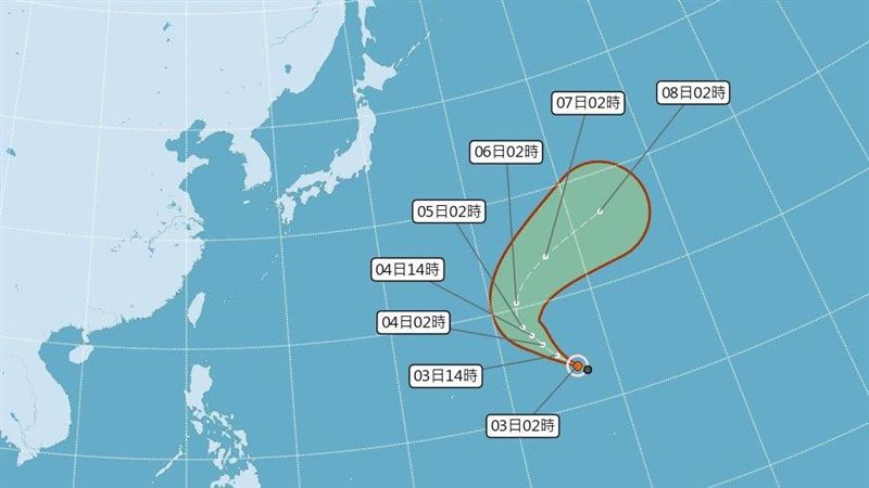 11月第1個颱風　輕颱對台灣無影響