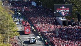 ▲國民隊封王遊行。（圖／美聯社／達志影像）