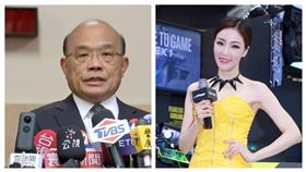 行政院長蘇貞昌，女韓粉高鈞鈞。（組合圖／資料照，翻攝臉書）