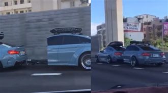 國道見BMW被切一半　網曝：財力厚