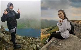 英國,崖邊聊天跌倒 …男目睹卻抓空　女友墜18公尺瀑布底慘死（圖／翻攝自Hannah Lowe推特）