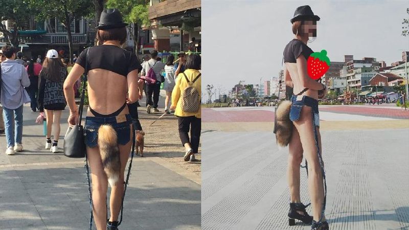 逛淡水捕獲裸背女！本尊曬「南半球」