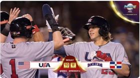 ▲美國以10：8擊敗多明尼加。（圖／取自WBSC官網）