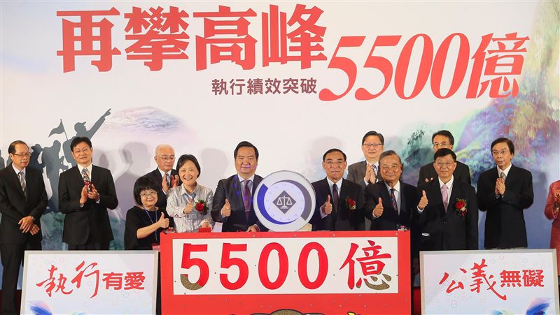 行政執行署績效破5500億　攀高峰