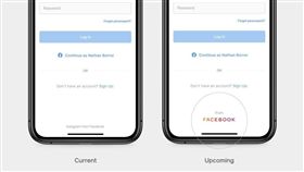 臉書公司4日公布新的公司商標（右下圈處），套用象徵「家族成員」的彩色字體。（圖／翻攝自臉書網頁newsroom.fb.com）