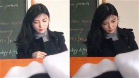 老師,仙女,正妹,鮮佳,博士,學霸,重慶,大學,電影,逃課,上課,職業, 　圖／翻攝自微薄
