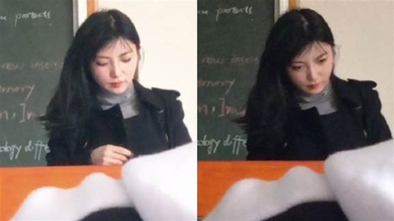 文學老師仙氣逼人！讓學生忍不住偷拍
